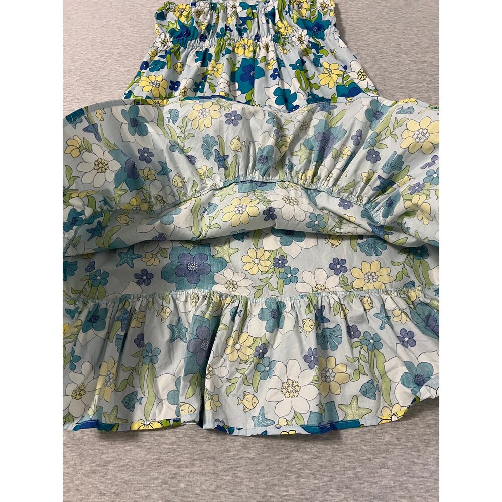 Gymboree Underwater Fantasy Sundress Girls Size 12 Blue Ruffle Dress Summer 2012 - Picture 7 of 12
